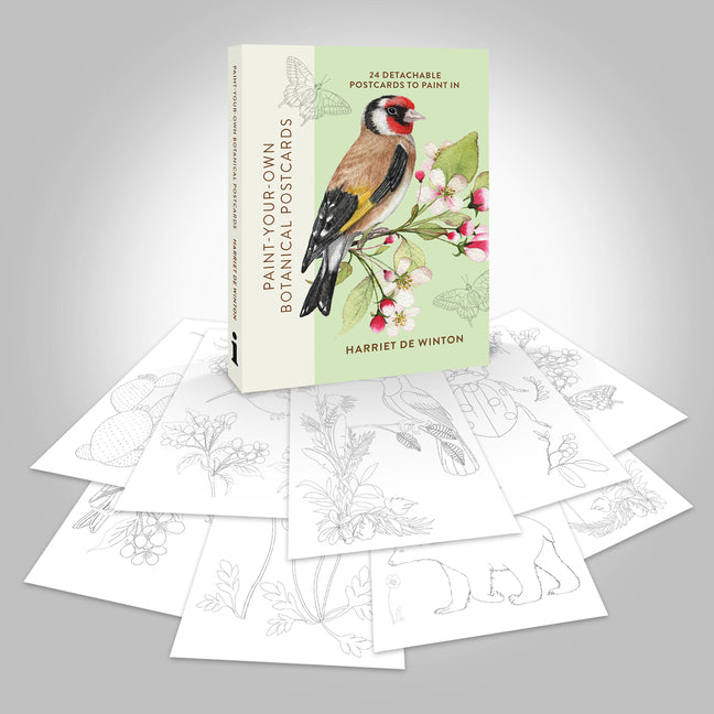 Paint-Your-Own Botanical Postcards: 24 Detachable Postcards to Paint in by de Winton, Harriet