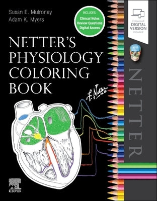 Paperback edition of Netter's Physiology Coloring Book by Elsevier, featuring colorful illustrations and anatomy diagrams.