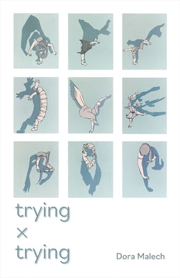 Paperback book "Trying X Trying" by Carnegie-Mellon University Press displayed on a wooden surface with a blurred background.