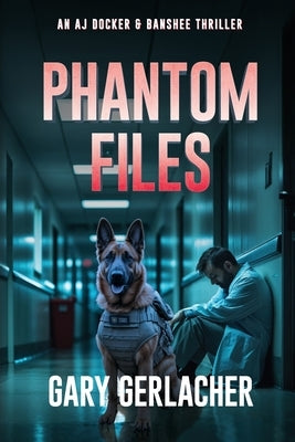 Paperback copy of "Phantom Files: An AJ Docker and Banshee Thriller" by Black Rose Writing on a wooden surface.