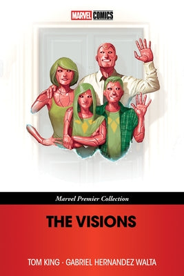 Marvel Universe The Visions Marvel Premier Collection paperback book, featuring vibrant comic artwork on the cover.