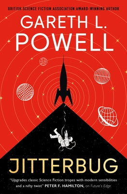 Paperback copy of "Jitterbug" by Titan Books, featuring a colorful cover design and vibrant artwork.