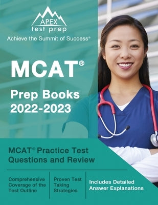 Test Prep Books MCAT Prep Books 2022-2023 paperback with practice test questions and detailed answer explanations.