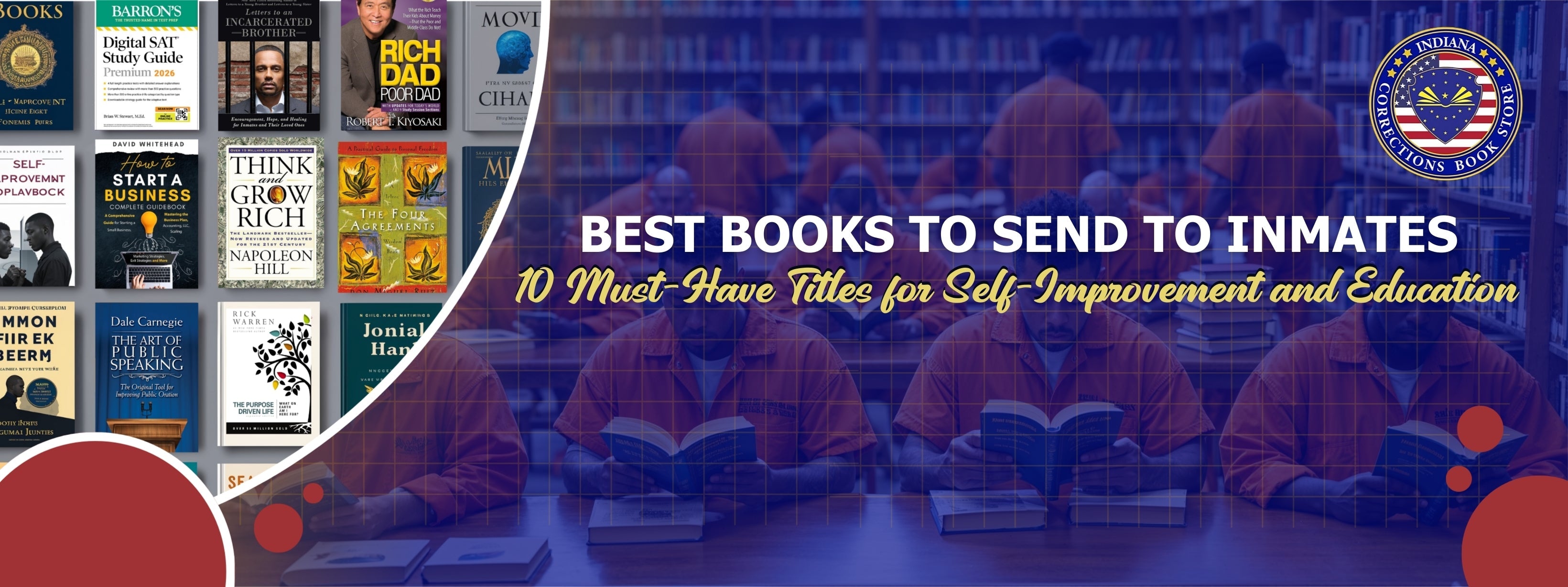 Best Books to Send to Inmates: 10 Must-Have Titles for Self-Improvement and Education from Indiana Corrections BookStore
