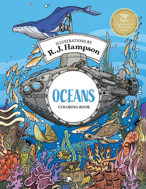 Oceans Coloring Book by Hampson, R. J.