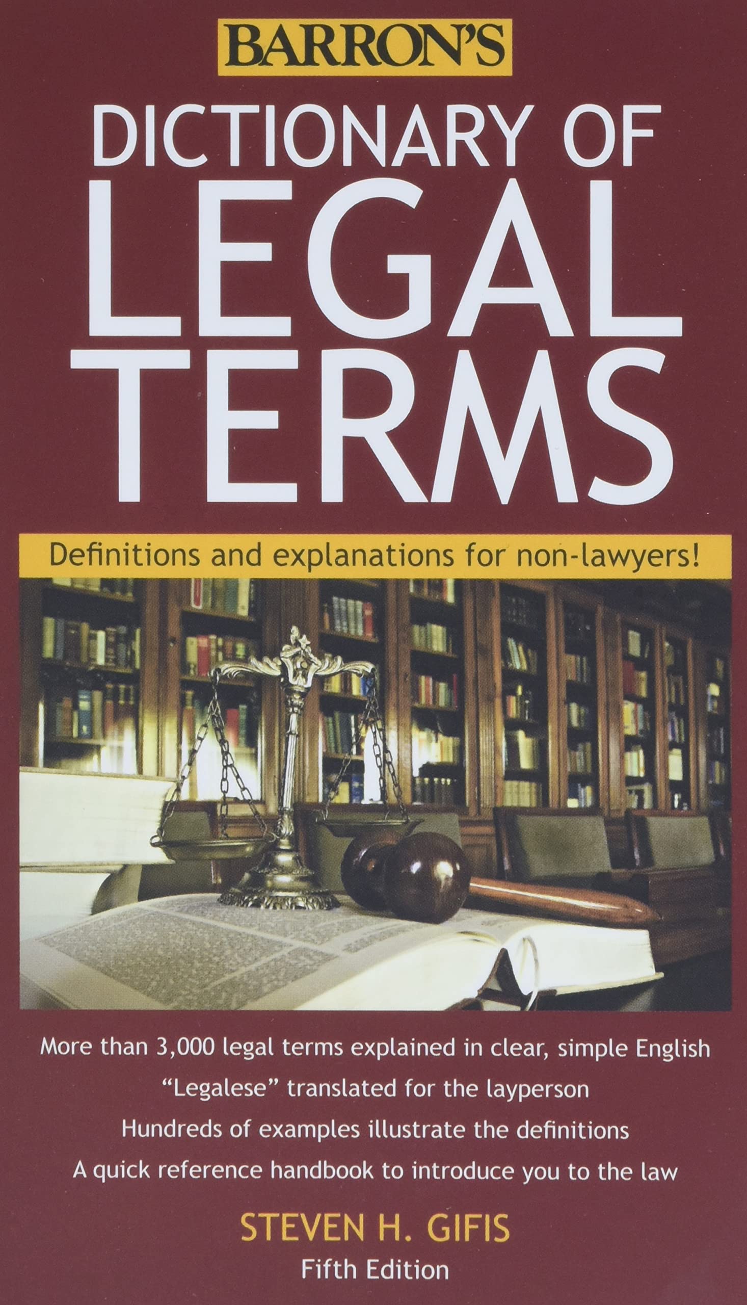 Dictionary of Legal Terms: Definitions and Explanations for Non-Lawyers  - IN Corrections Bookstore