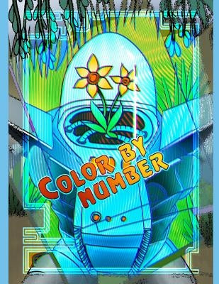 Color by Number: Stress Relieving Paint-By-Number Book. 25 Original Designs. Coloring Book for Adults and Kids. by Cat, Orange