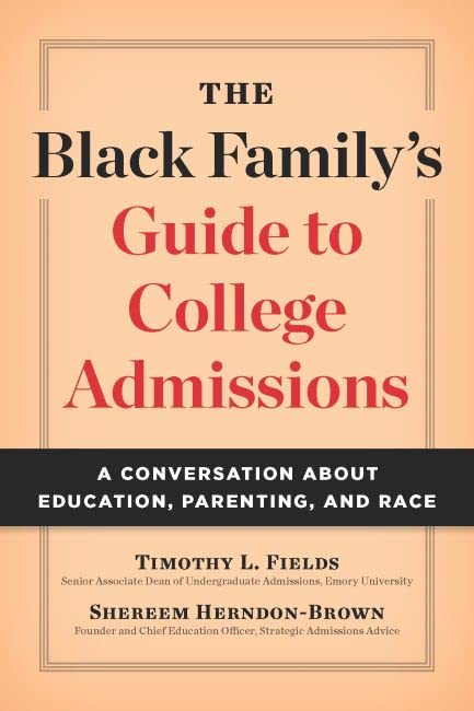 Cover of "The Black Family's Guide to College Admissions" by Johns Hopkins University Press, featuring educational themes.