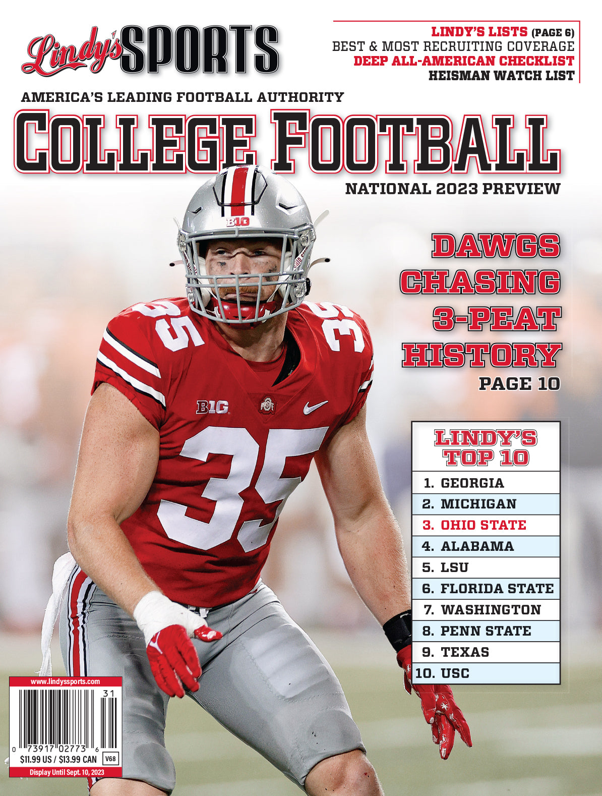 Lindy's 2023 National College Football Magazine - SureShot Books Publishing LLC