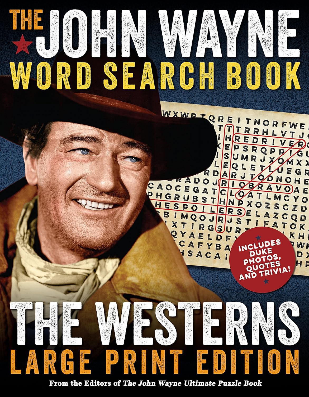 The John Wayne Word Search Book - The Westerns Large Print Edition (John Wayne Puzzle Books) - IN Corrections Bookstore